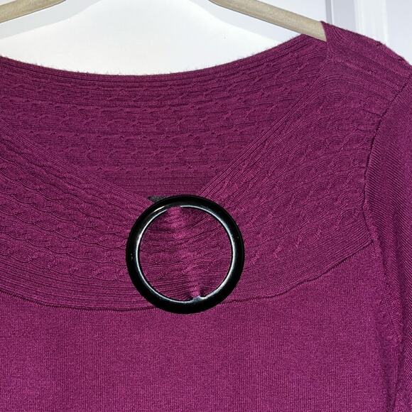 ⚡️ 3 for $20 ⚡️ AB Studio 3/4 Sleeve Purple Sweater - Picture 3 of 9